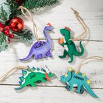 Personalized Dinosaur Christmas Tree Hanging Ornament