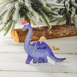 Personalized Dinosaur Christmas Tree Hanging Ornament
