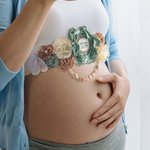 Personalisierte Boho Baby Shower Schärpe und Pin