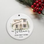 Adorno personalizado con foto de la nueva casa Adorno de la casa de la pareja para regalo de inauguración de la casa