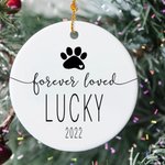Personalized Pet Memorial Ceramic Ornament Loss of Pet Gifts