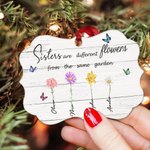 Personalizada Nacimiento Flor Adorno de Cerámica Irregular Forma Redonda para Hermana Amigo Regalo