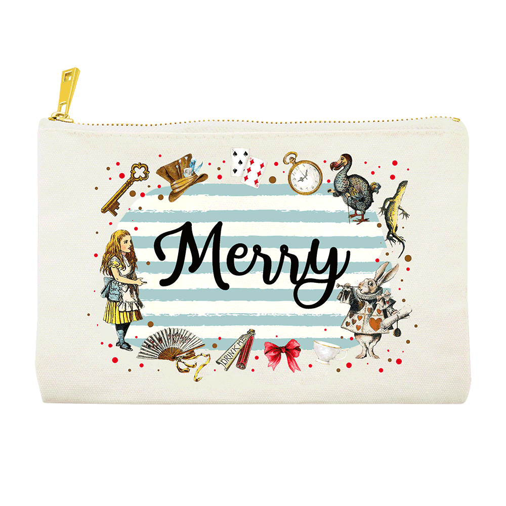 Sac Cosmétique Personnalisé avec Nom en Pays des Rêves Cadeau Anniversaire Mariage pour Femmes