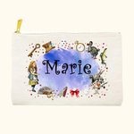 Sac Cosmétique Personnalisé avec Nom en Pays des Rêves Cadeau Anniversaire Mariage pour Femmes