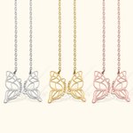 Personalisierte Satz von 2 Schmetterling Freundschaft Halsketten für beste Freunde Schmuck