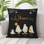 Personalizzato Halloween Cute Ghost Family Cuscino copriletto