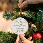 Personalizada Nacimiento Flor Adorno de Cerámica Irregular Forma Redonda para Hermana Amigo Regalo