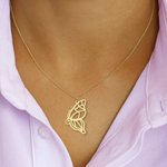 Personalisierte Satz von 2 Schmetterling Freundschaft Halsketten für beste Freunde Schmuck