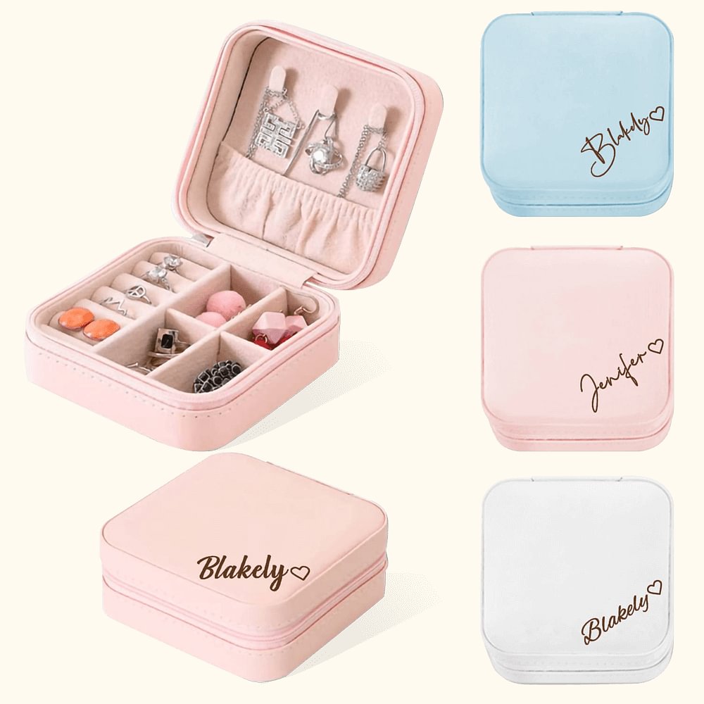Boîte à bijoux personnalisée en cuir PU Cadeaux d'enterrement de vie de jeune fille pour la mariée