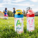 Gourde Isotherme Personnalisée avec Nom en Lettre Animal Bouteille Anti-Fuite Cadeau pour Enfant