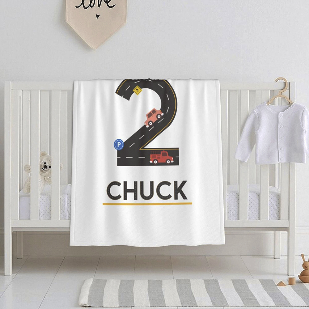 Couverture personnalisée avec lettre ou chiffre pour les véhicules sur la route Cadeau d'anniversaire pour les enfants