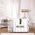 Personalized Vehicles on the Road Baby Blanket with Letter or Number Birthday Gift for Kids