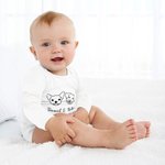 Personalized New Best Friend Baby Onesie with Dog Scarf