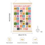 Personalized Classic Winnie the Pooh Alphabet Education Canvas Hanging Poster for Kids