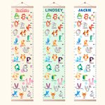 Personalized Growth Chart Height Growth Chart Alphabet Animal Name