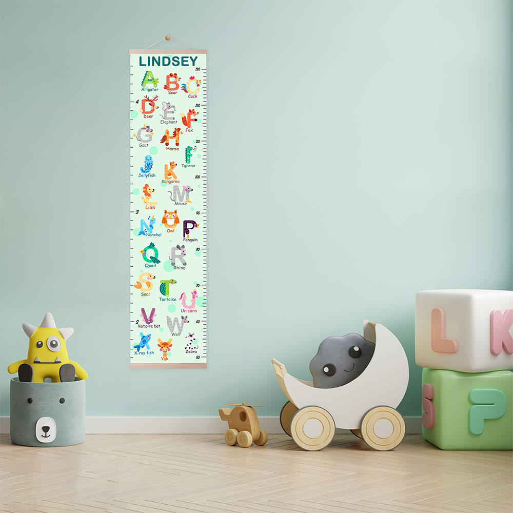 Holz Wachstumstabelle Für Kinder - 120cm Höhenmesser Fürs Kinderzimmer