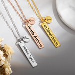 Personalized Engraved Emergency Medical Alert Necklace Gift for Family Friend