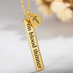 Personalized Engraved Emergency Medical Alert Necklace Gift for Family Friend