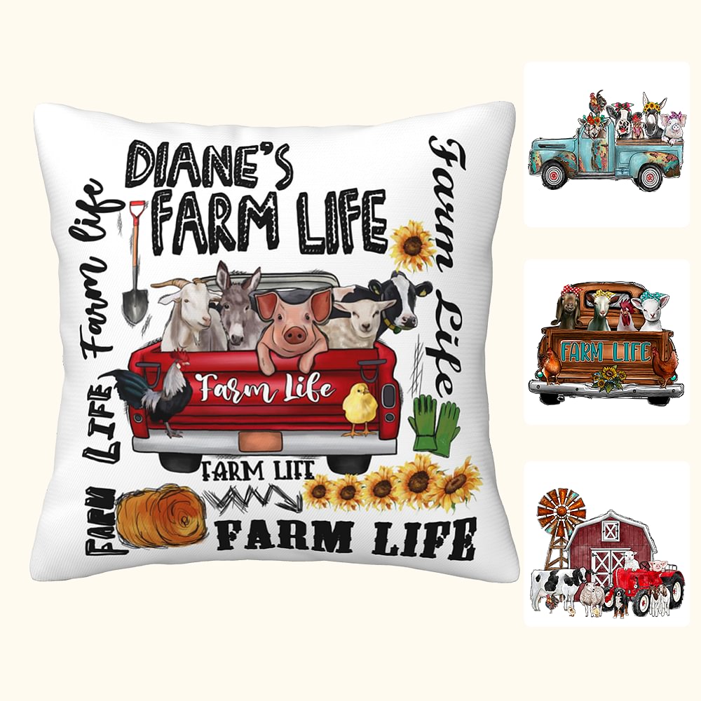 Housse de coussin personnalisée Farm Life