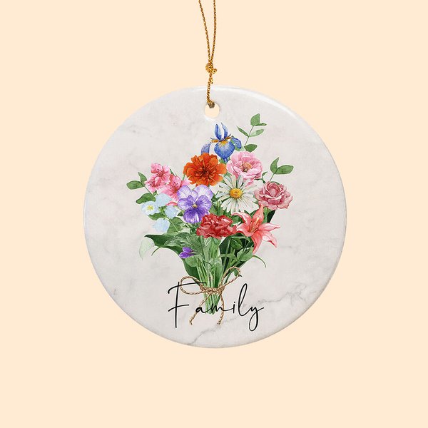 Ornamento in ceramica con testo e anno, decorazione per la casa, regalo di Natale e compleanno per la mamma e la nonna.