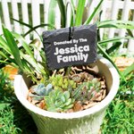 Panneau de jardin personnalisé gravé au laser en ardoise avec message Décoration de jardin