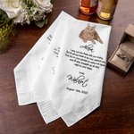 Personalized Wedding Handkerchief From Your Dog Cat Pet Gift for the Groom Bride