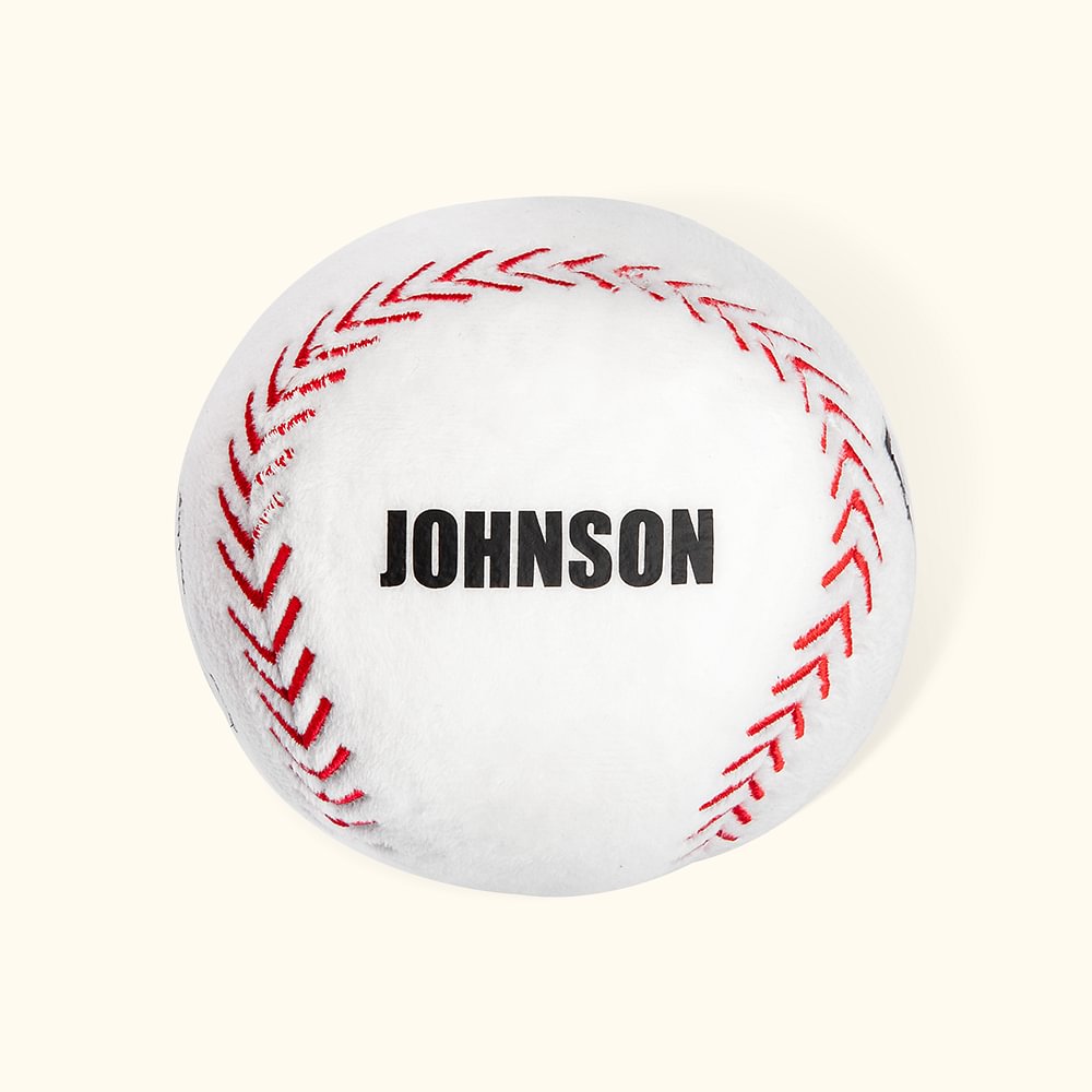 Coussin de Balle Personnalisé avec Nom Numéro Initiale Décoration à l'Intérieur Cadeau Anniversaire pour Amateur Sport de Balle