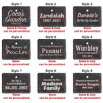 Panneau de jardin personnalisé gravé au laser en ardoise avec message Décoration de jardin