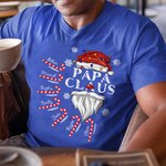 Personalised Papa Claus Christmas Shirt with Sweets Cane and Names