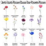 Personalized 1-16 Family Watercolor Flowers Horizontal Frameless Canvas Painting with Name Mother's Day Birthday Gift for Family