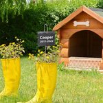 Panneau de jardin personnalisé gravé au laser en ardoise avec message Décoration de jardin