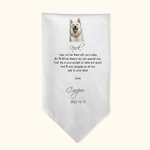 Personalized Wedding Handkerchief From Your Dog Cat Pet Gift for the Groom Bride