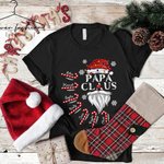 Personalised Papa Claus Christmas Shirt with Sweets Cane and Names