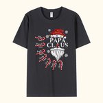 Personalised Papa Claus Christmas Shirt with Sweets Cane and Names