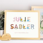 Personalized A to Z of Emotions Children's Name Print