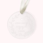 Personalized Christmas Memorial Ornament for Couple Wedding Engagement Married Gift