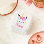 Personalized Fantasy Unicorn and Mermaid PU Leather Jewelry Box