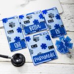 Set di distintivi personalizzati Glitter EMS Star of Life Bandiera USA Regalo per paramedici EMTs Primi soccorritori