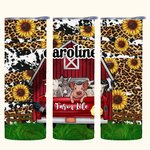 Personalisierte Edelstahl Bauernhof Tiere Becher mit Lippe und Strohhalm