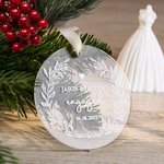 Personalised Christmas Memorial Ornament for Couple Wedding Engagement Married Gift