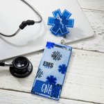 Set di distintivi personalizzati Glitter EMS Star of Life Bandiera USA Regalo per paramedici EMTs Primi soccorritori