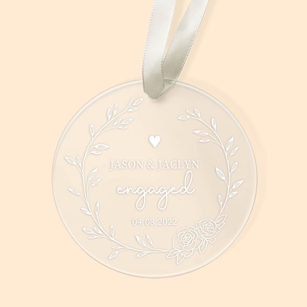 Christmas Memorial Ornament for Couple Wedding