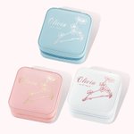 Personalized Birth Flower Zodiac Jewellery Box for Bride and Besties
