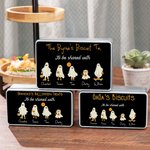 Boîte à Biscuits en Métal Personnalisée avec Titre 1-6 Noms et Fantômes Cadeau Halloween pour Famille Enfant