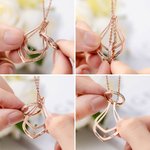 Anillo de compromiso personalizado Titular Piedras de Nacimiento y Nombre Collar para Mujeres Regalo