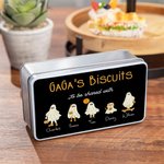 Boîte à Biscuits en Métal Personnalisée avec Titre 1-6 Noms et Fantômes Cadeau Halloween pour Famille Enfant