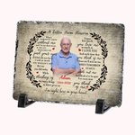 Ornement sur Table Personnalisé avec Portrait à Mi-Corps Nom Année Décoration en Ardoise Thème A Letter From Heaven Cadeau Commémoratif pour Famille