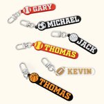 Personalized 3D Printed Sports Ball Keychain Name Tag