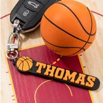 Personalized 3D Printed Sports Ball Keychain Name Tag
