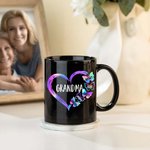 Taza personalizada Mariposa Abuela Diseño Corazón
